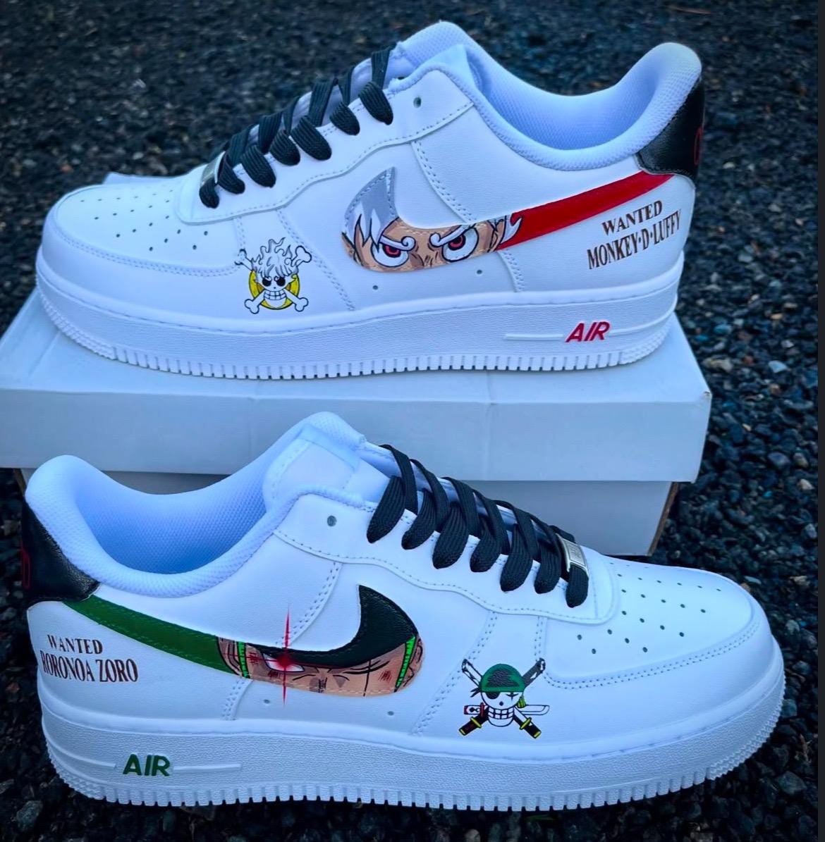 Custom Shoes hand painted anime/ pirates