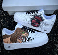 Custom Titans-style shoes, hand-painted