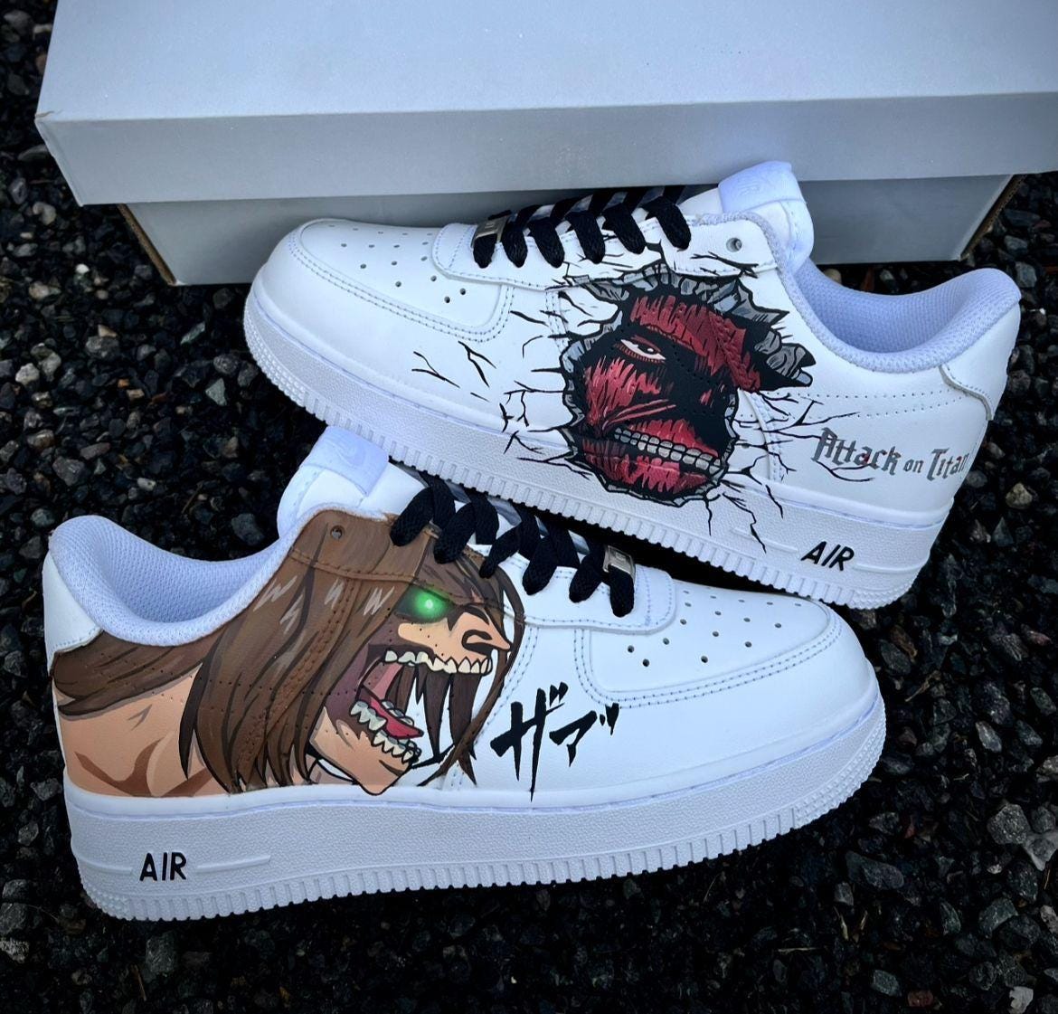 Custom Titans-style shoes, hand-painted