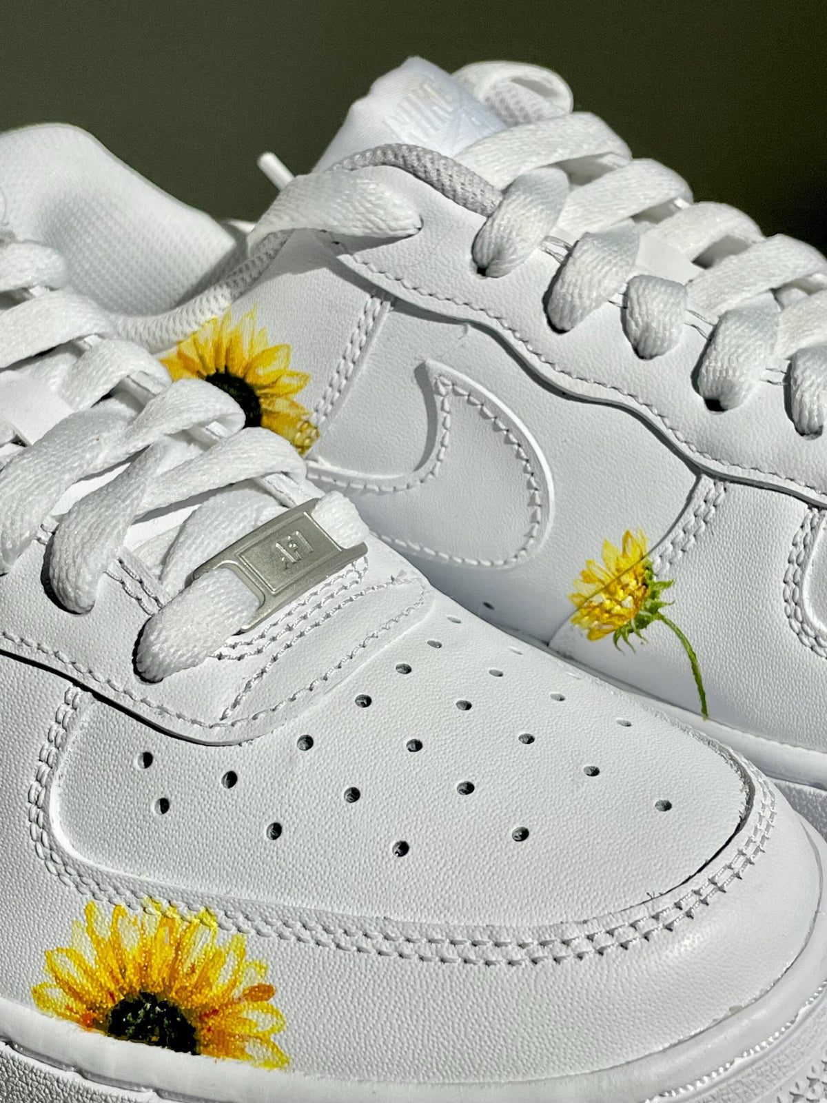Custom Sunflowers Nike Air Force 1 Sneakers | Hand-Painted