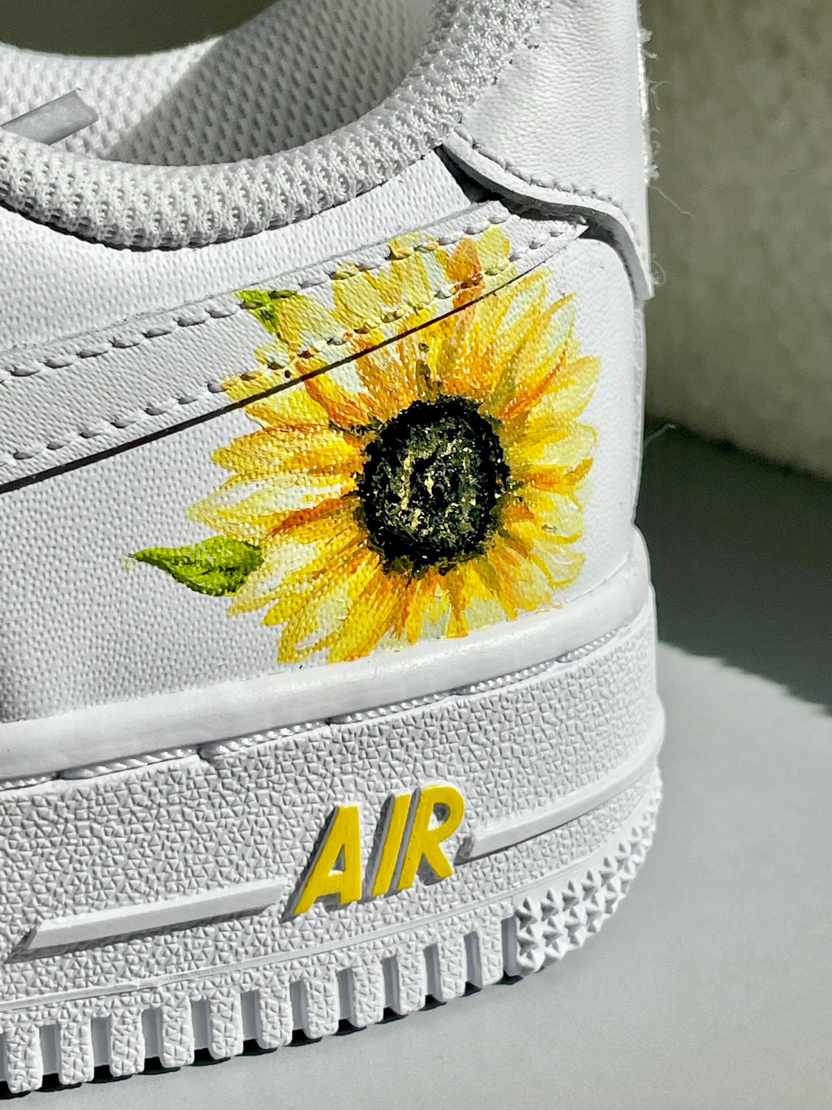 Custom Sunflowers Nike Air Force 1 Sneakers | Hand-Painted