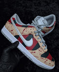 Custom Halloween Themed Dunks, Custom Dunks, Custom Freddy Krueger themed Dunks, All Sizes Available