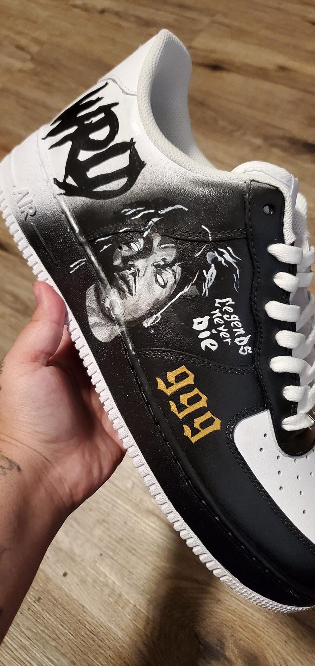 Hand-Painted Spider-Man Graffiti Black Custom Air Force 1 Sneakers