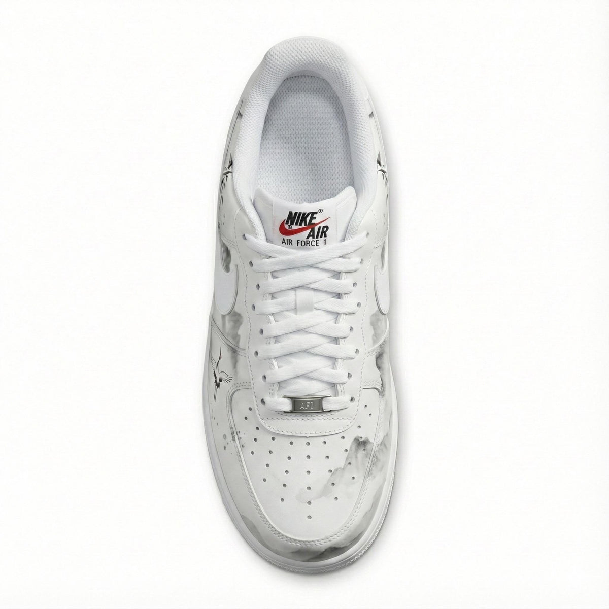 Custom Hand-Painted Nike Air Force 1 Shoes | Chinese Ink Wash | Oriental Zen Sneakers AF1