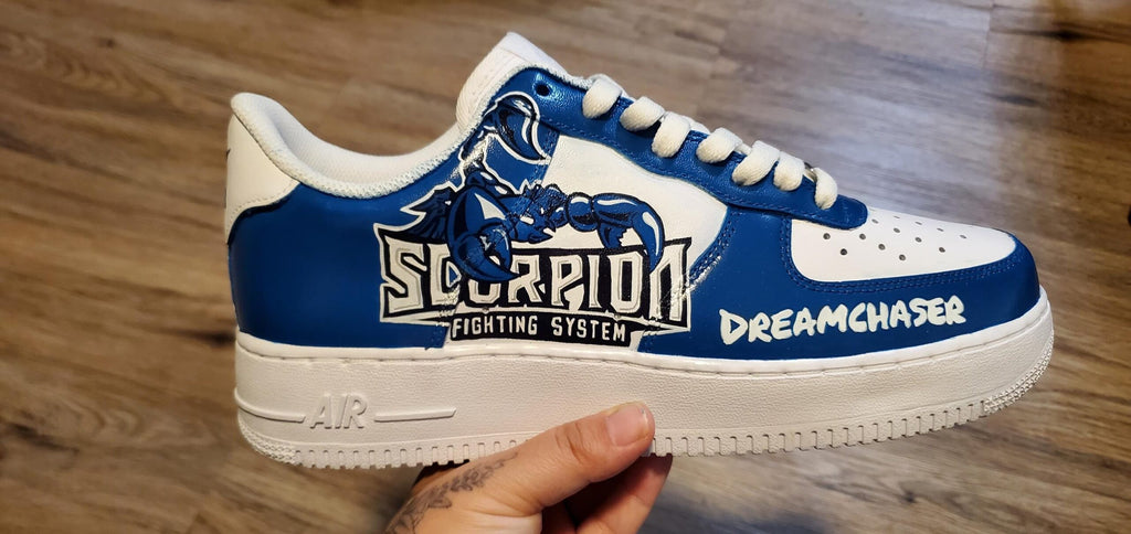 Hand-Painted Spider-Man Graffiti Black Custom Air Force 1 Sneakers