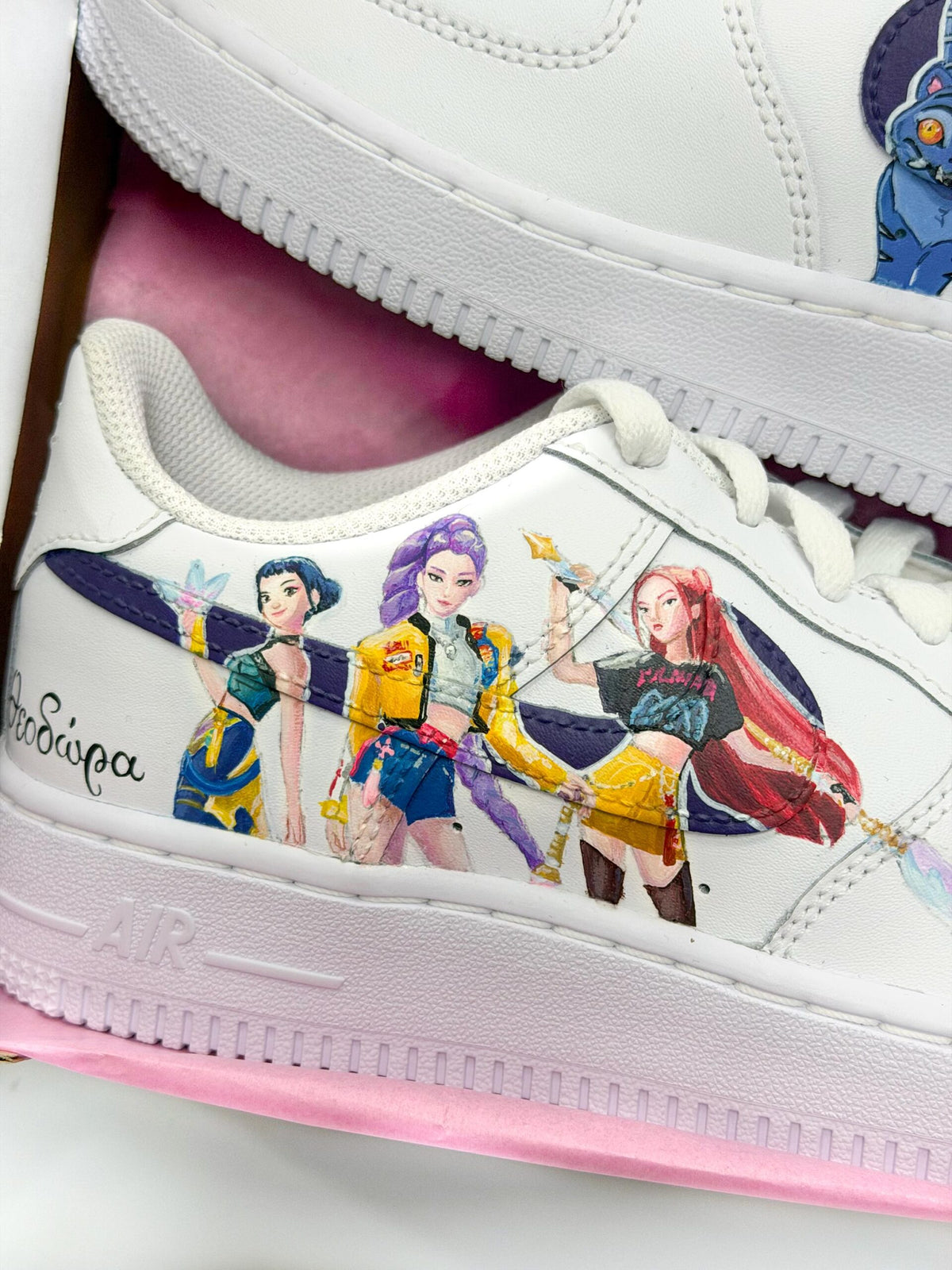 Custom Huntrix Air Force 1 – Hand Painted Sneakers – K-pop custom shoes
