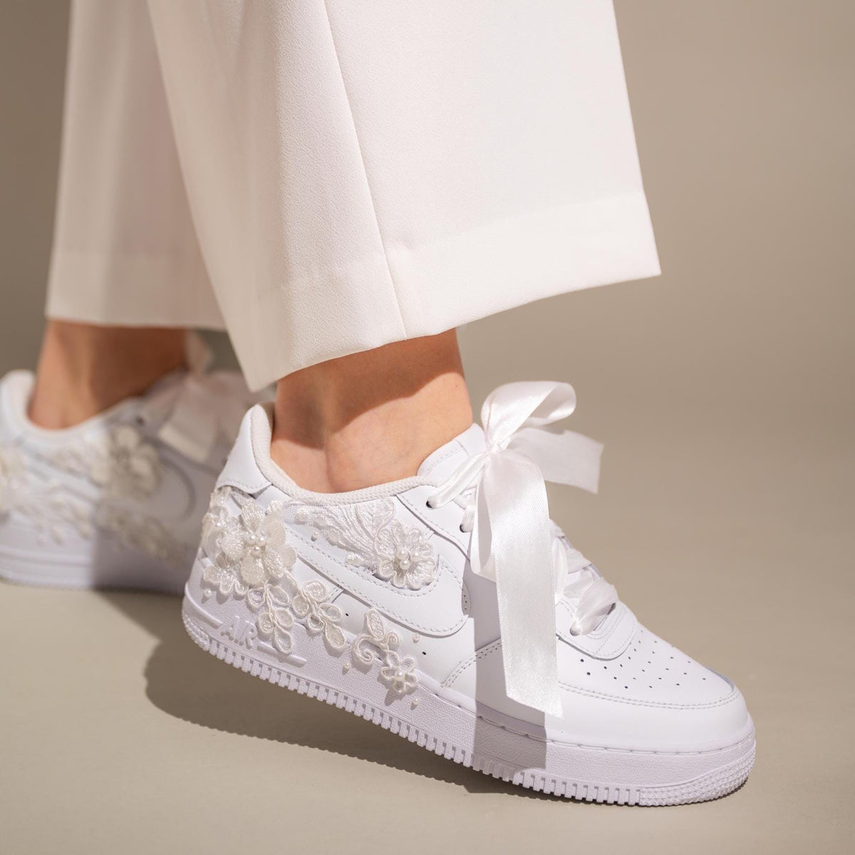 Wedding Sneakers for Bride Air Force 1, Bridal Sneakers Platform