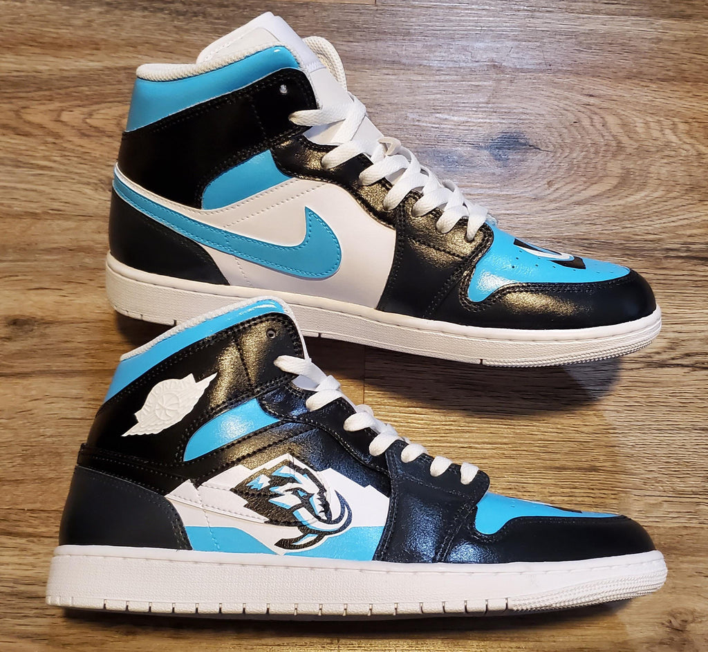 Hand-Painted Spider-Man Graffiti Black Custom Air Force 1 Sneakers
