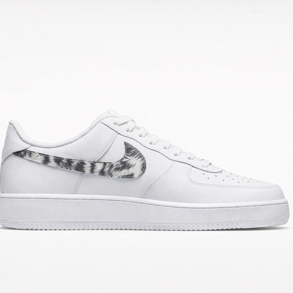 Custom Handcrafted Air Force 1 Wolf Design Sneakers