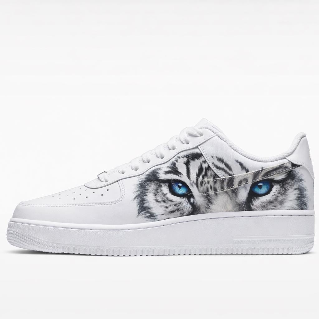 Custom Handcrafted Air Force 1 Wolf Design Sneakers