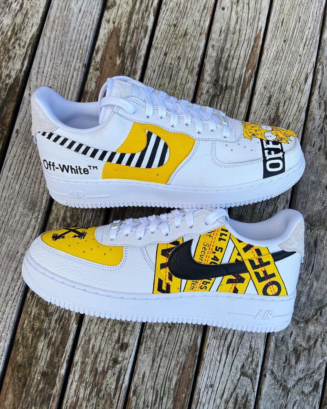 Custom Hand-Painted Air Force 1 Sneakers: AF1 white personalized gift design wedding fashion trainers anime shoes