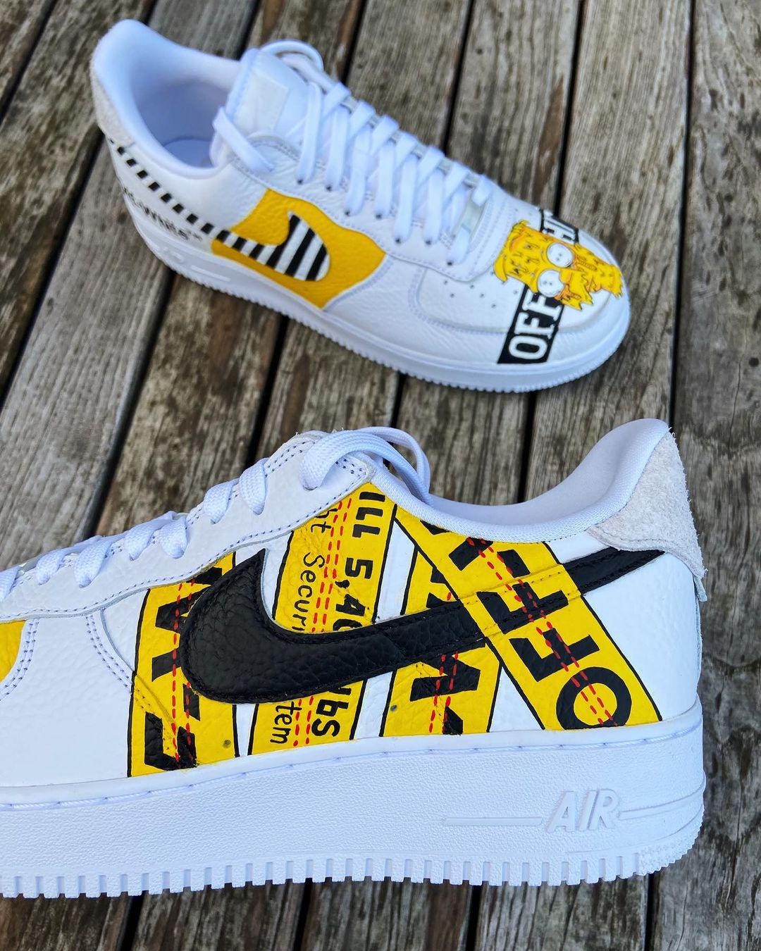 Custom Hand-Painted Air Force 1 Sneakers: AF1 white personalized gift design wedding fashion trainers anime shoes