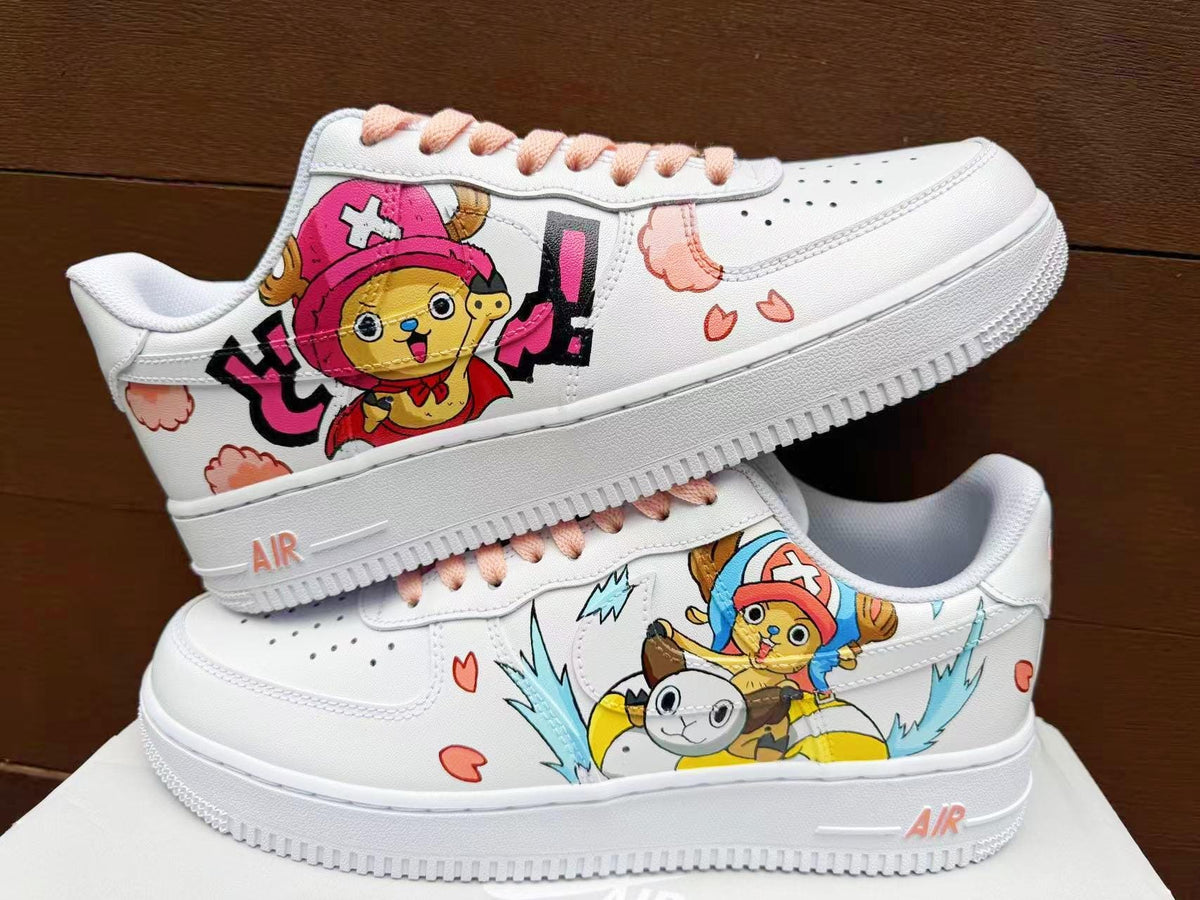 Hand Painted Air Force 1 Sneakers: Custom Anime Shoes white personalized gift design wedding fashion trainers