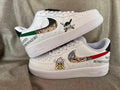 Hand Painted Air Force 1 Sneakers: Custom Anime Shoes white personalized gift design wedding fashion trainers