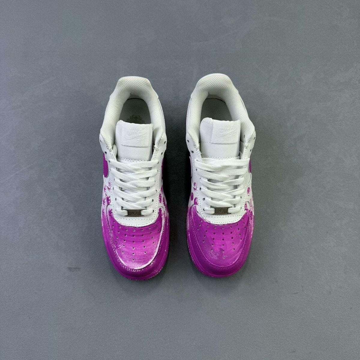 Custom fuchsia Air Force 1 sneakers, handmade