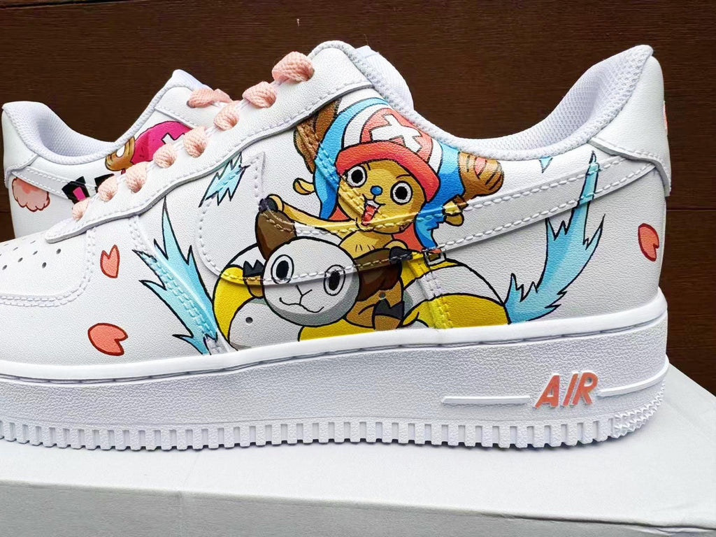 Hand Painted Air Force 1 Sneakers: Custom Anime Shoes white personalized gift design wedding fashion trainers