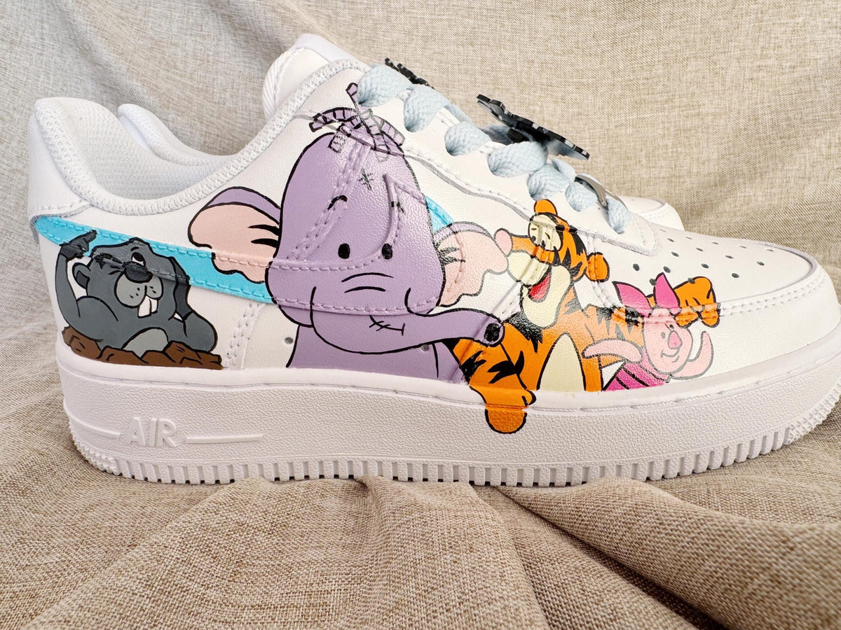 Hand-Painted Air Force 1 Sneakers: Custom Cartoon AF1 white personalized gift design wedding fashion trainers