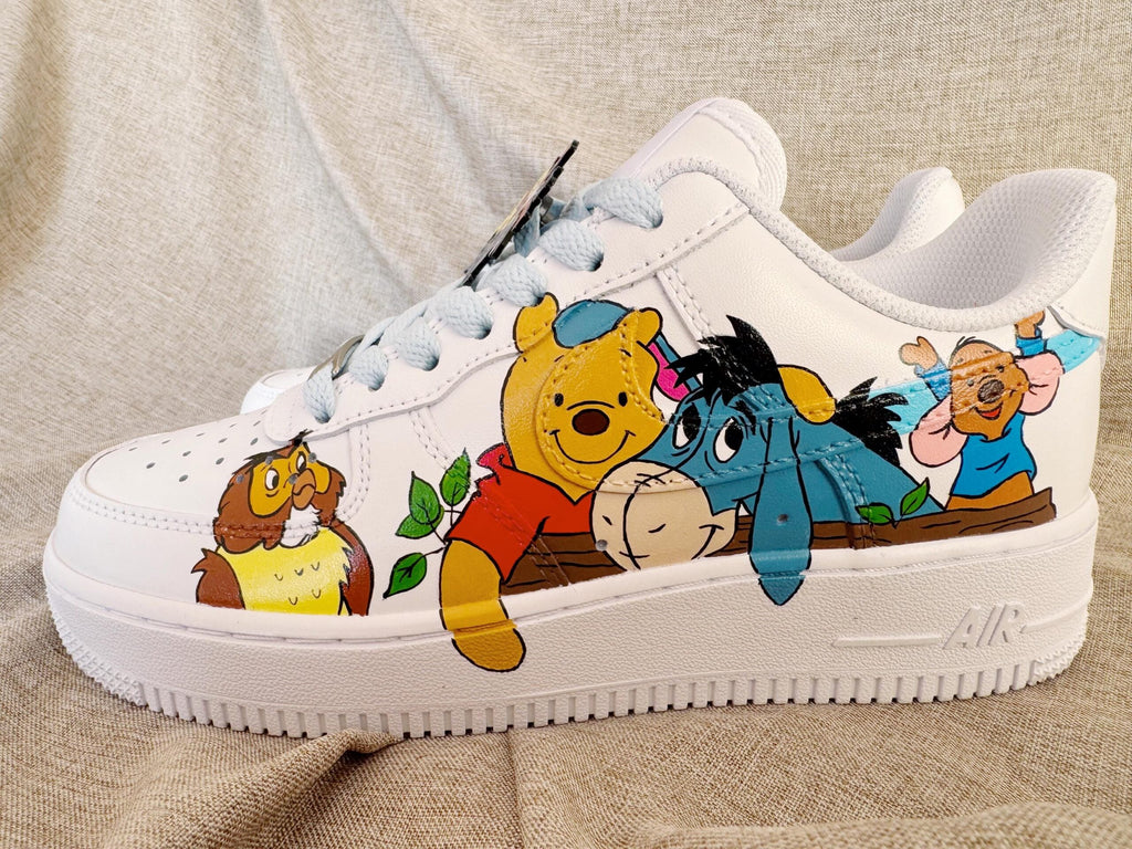 Hand-Painted Air Force 1 Sneakers: Custom Cartoon AF1 white personalized gift design wedding fashion trainers