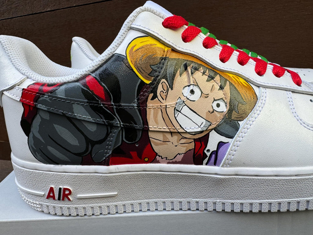 Hand-Painted Air Force 1 Sneakers: Custom Cartoon AF1 white personalized gift design wedding fashion trainers