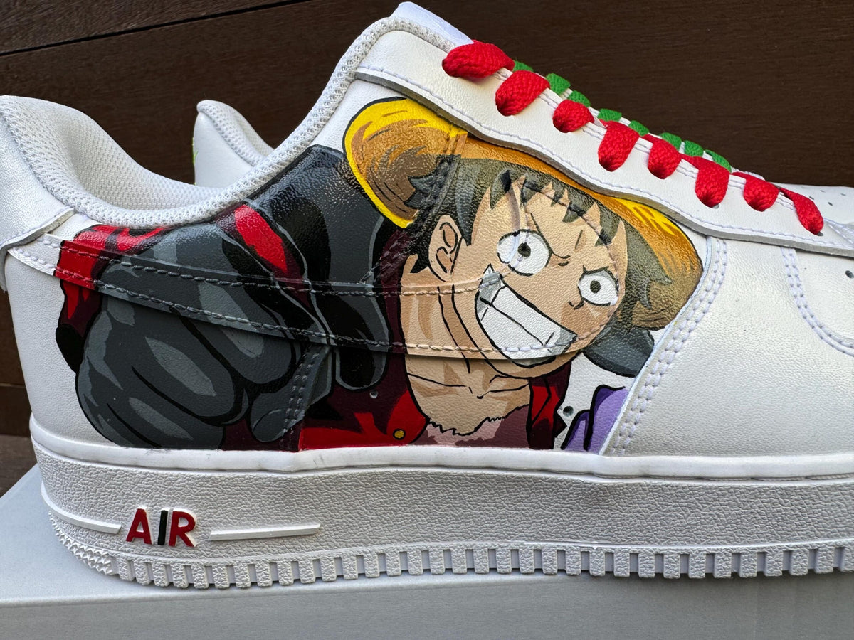 Hand-Painted Air Force 1 Sneakers: Custom Cartoon AF1 white personalized gift design wedding fashion trainers