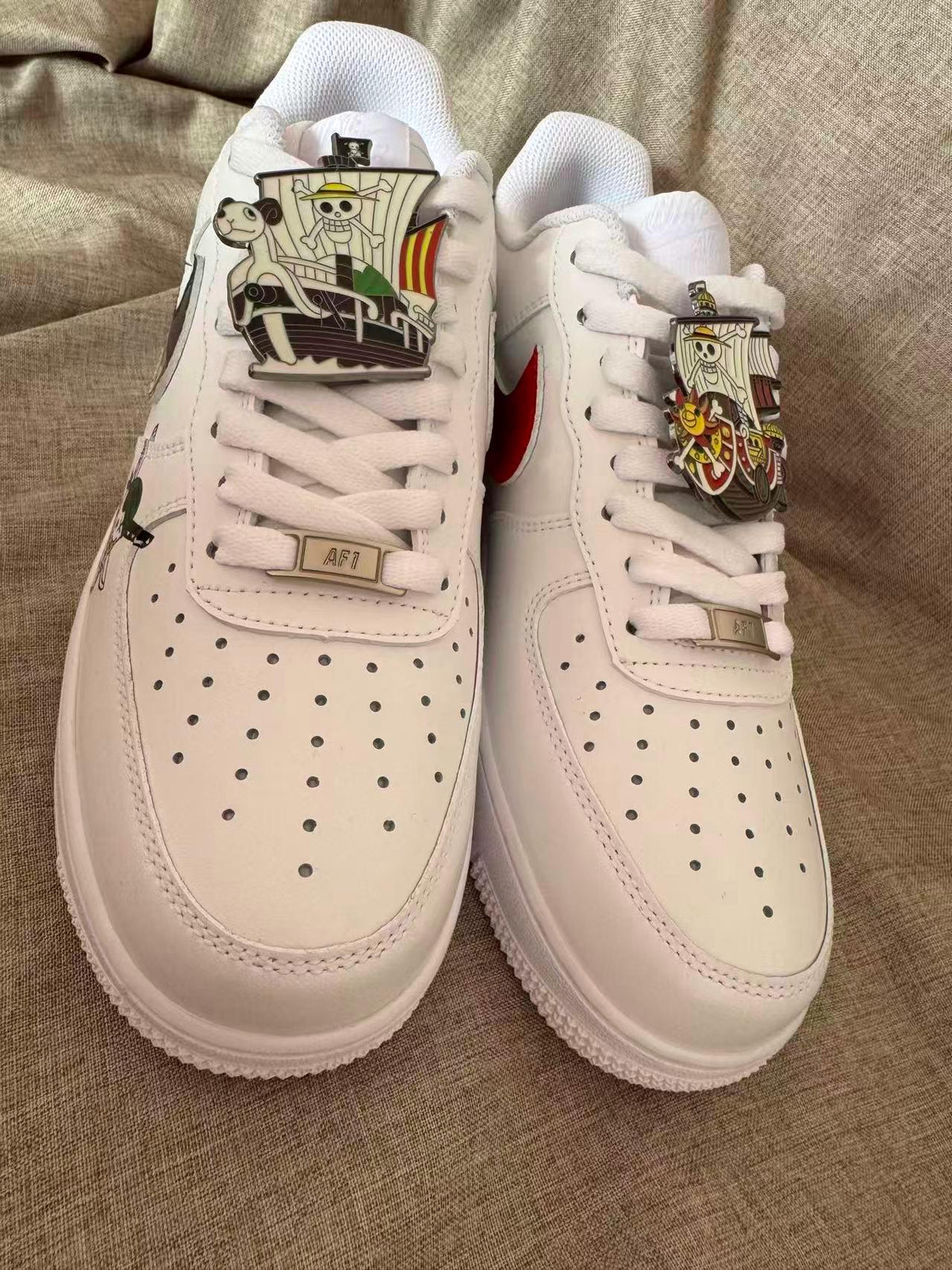 Hand Painted Air Force 1 Sneakers: Custom Anime Shoes white personalized gift design wedding fashion trainers