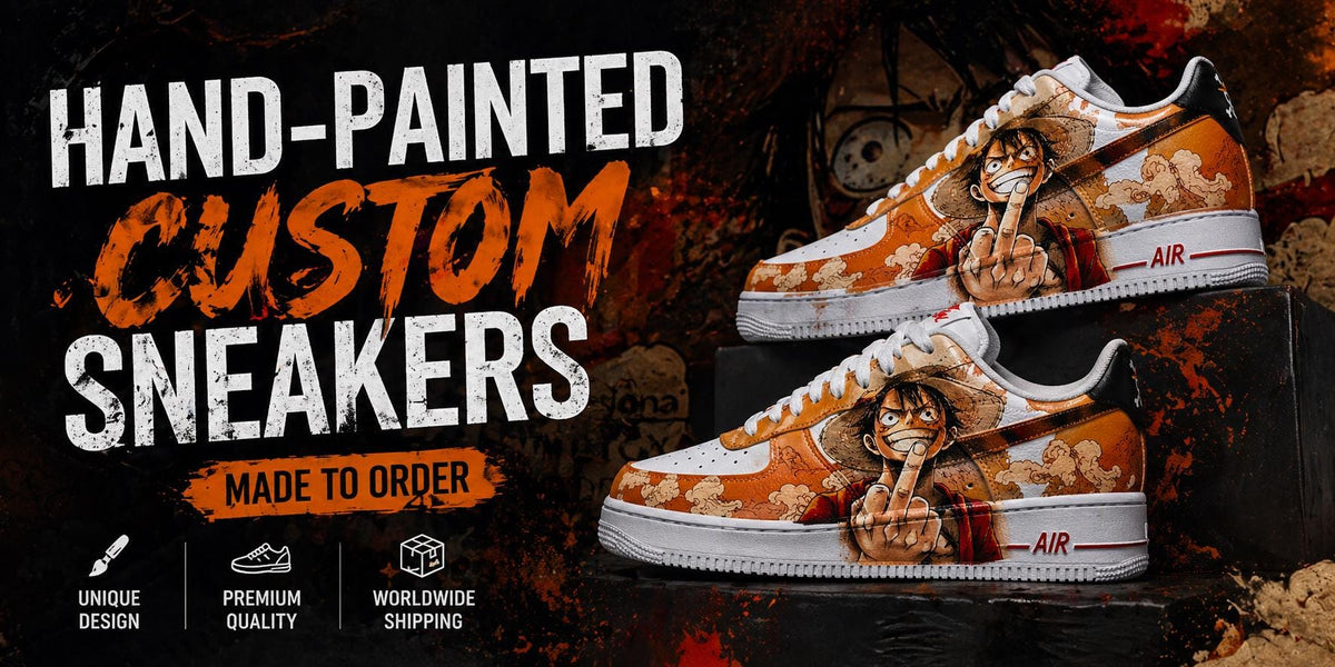 Custom Hand Painted Anime Sneakers | One Piece Inspired Footwear