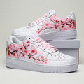 Custom Air Force 1 Pink Cherry Blossom Sneakers | Hand Painted Shoes | Birthday Gift l Wedding Gift for Bride l Summer Wedding Gift for Her