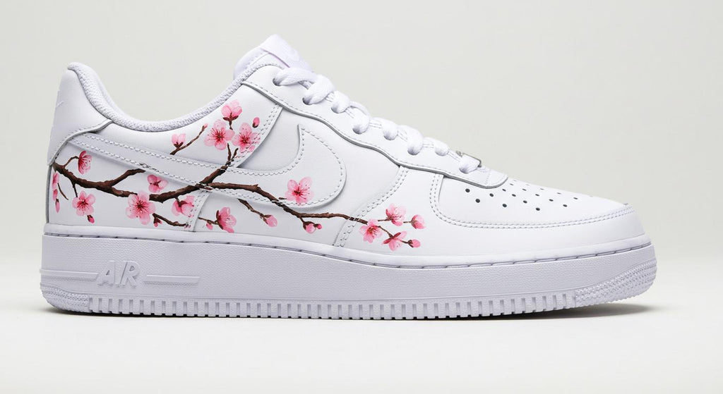 Custom Air Force 1 Pink Cherry Blossom Sneakers | Hand Painted Shoes | Birthday Gift l Wedding Gift for Bride l Summer Wedding Gift for Her
