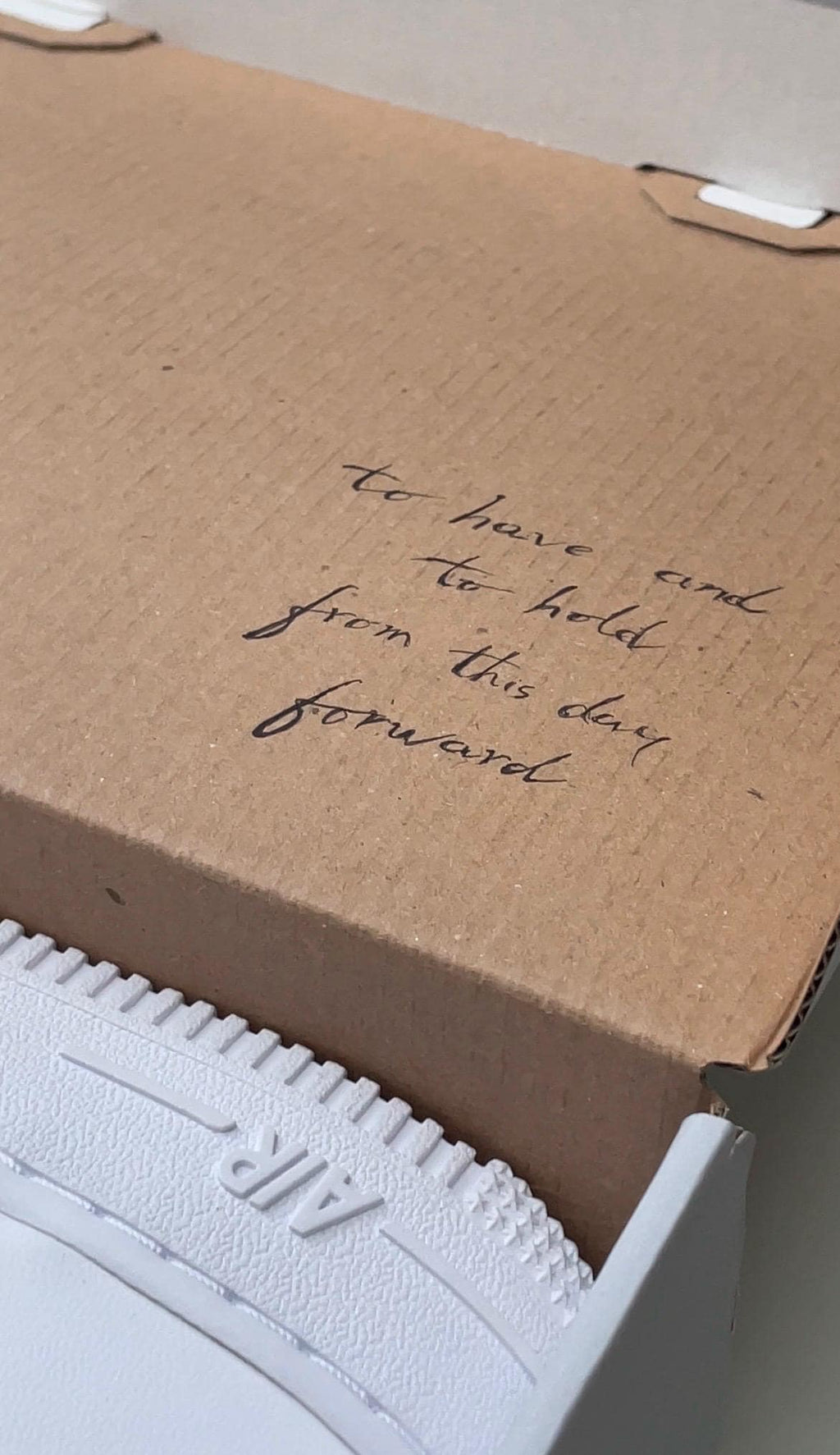 Personalized Bridal Sneakers: Hand-made Pearl Crystal Air Force 1 (three placements)