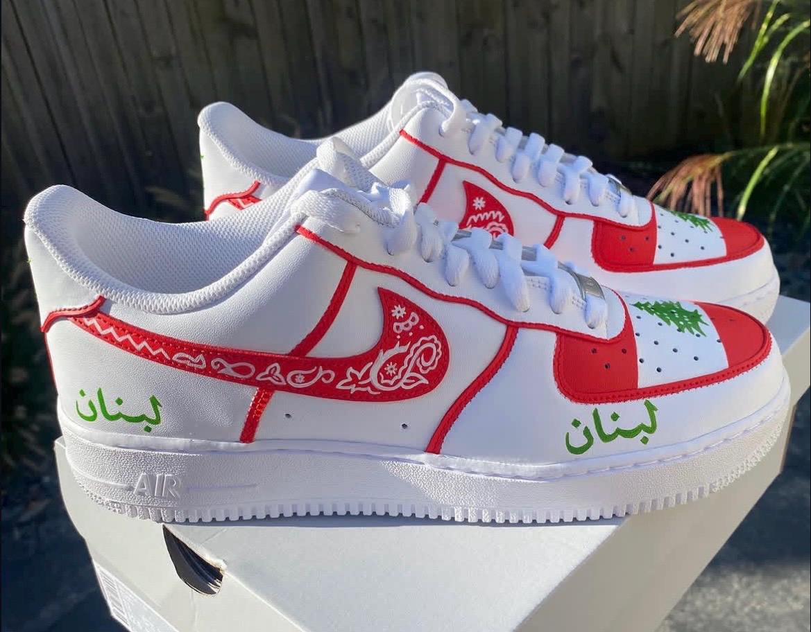 Nike Air Force 1 – Lebanon Customs – Hand Painted