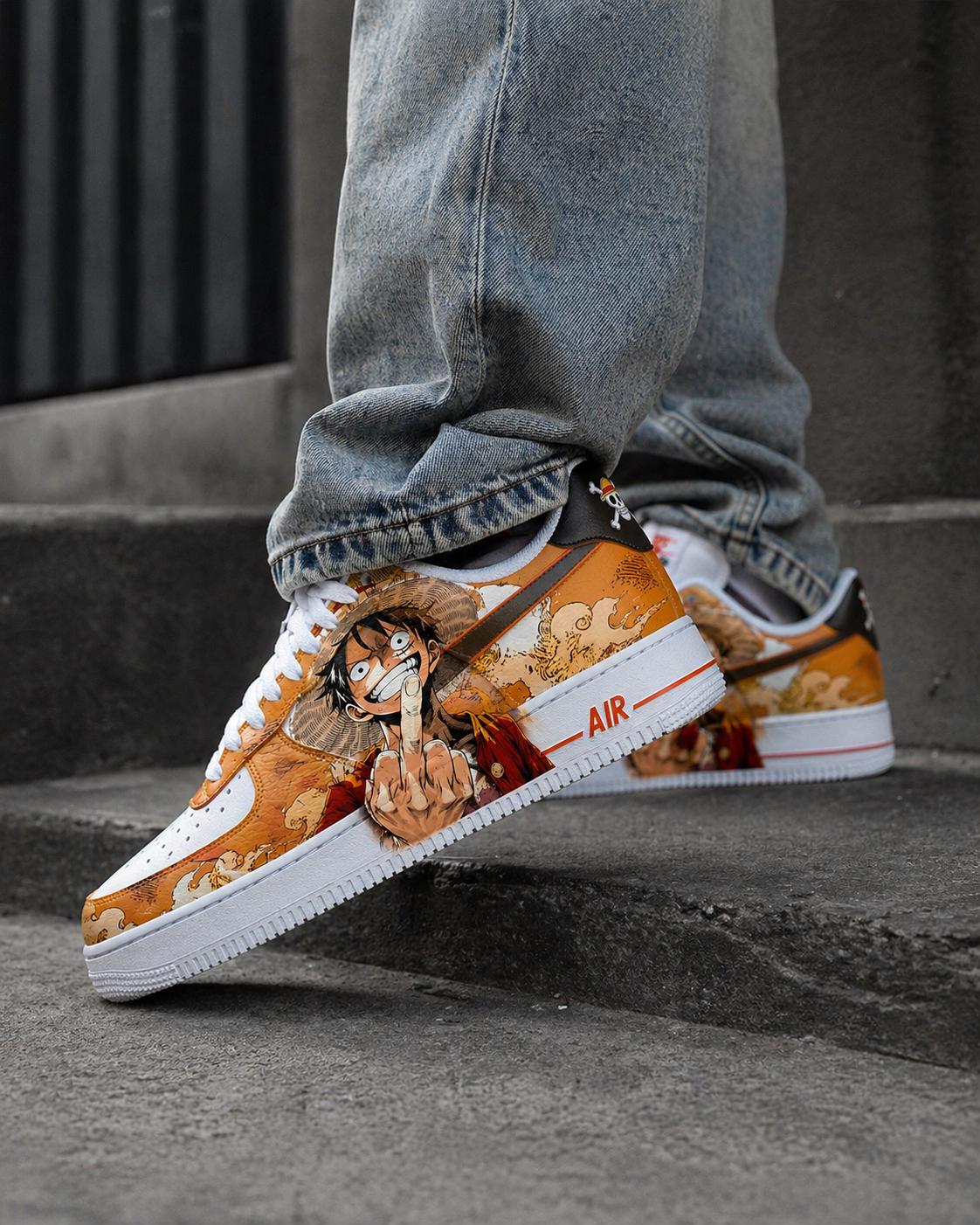 Custom Hand Painted Anime Sneakers | One Piece Inspired Footwear