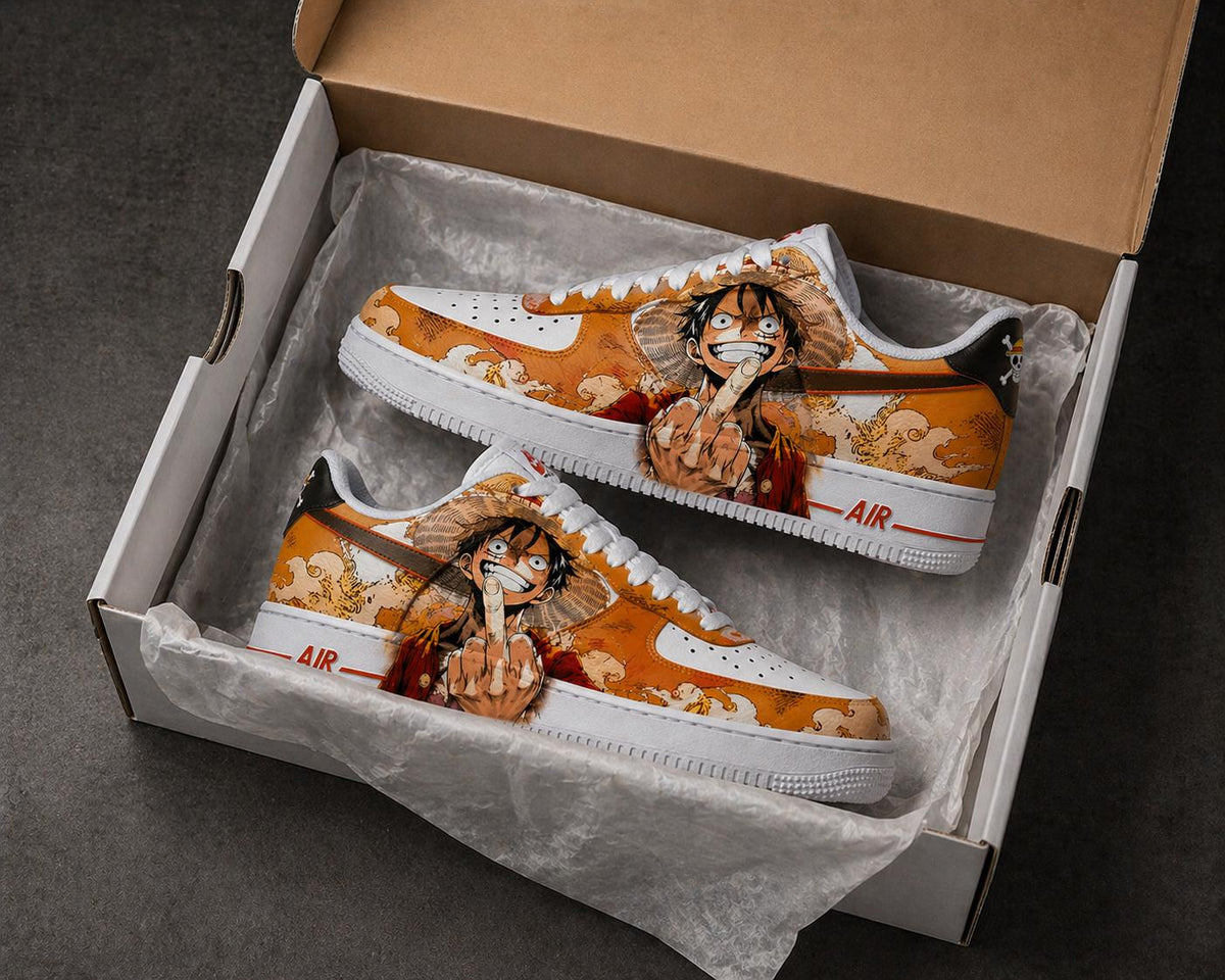 Custom Hand Painted Anime Sneakers | One Piece Inspired Footwear