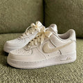 Custom Pearl Air Force 1 – Wedding Sneakers with Ribbon Bows,Luxury Pearl Swoosh Shoes,Gift for her