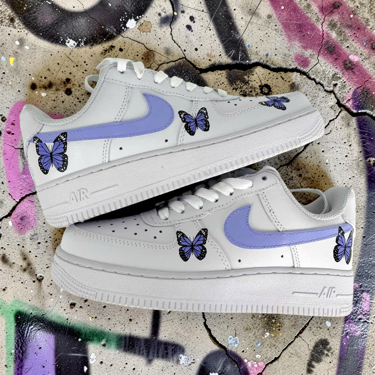 Hand Painted Air Force 1 Sneakers, Floral Rose Custom AF1 Shoes