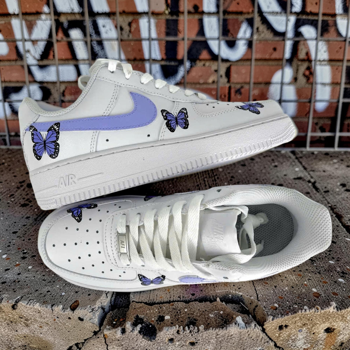 Hand Painted Air Force 1 Sneakers, Floral Rose Custom AF1 Shoes
