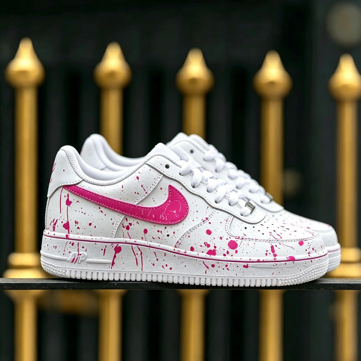 Custom Pink Air Force 1 ?C Hand Painted Splatter Drip Sneakers