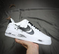Custom Air force one Handpainted anime style sneakers cartoon sneakers white and black double logot design for streetwear lovers cartoon af1