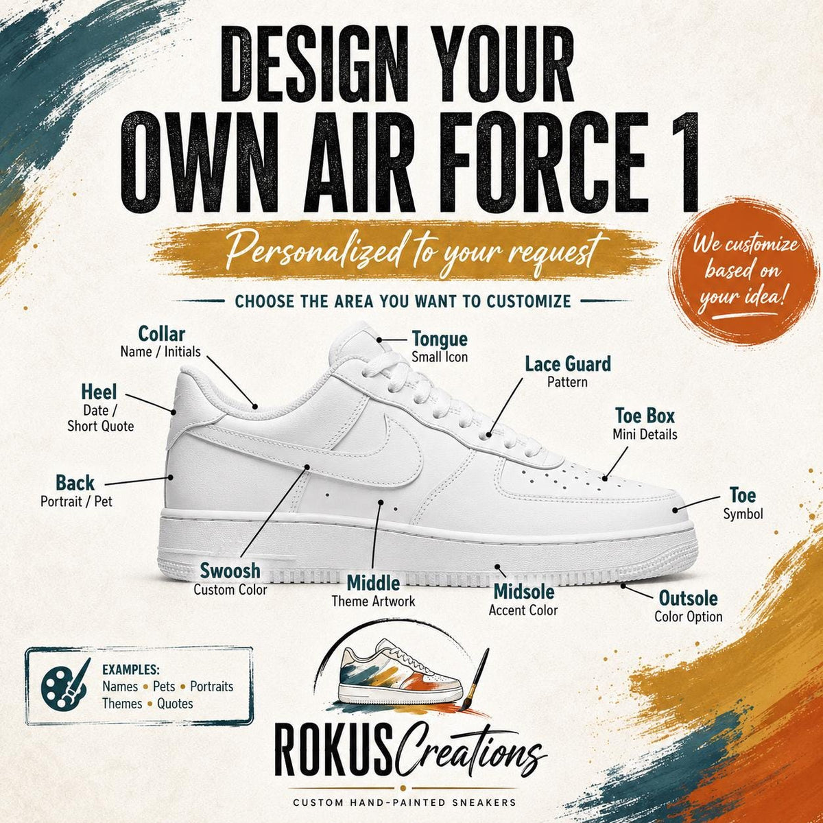 Custom Colorful Drip Air Force 1 Sneakers, Hand Painted Cartoon AF1 Shoes, Pop Art Painted Sneakers, Bright Streetwear Gift
