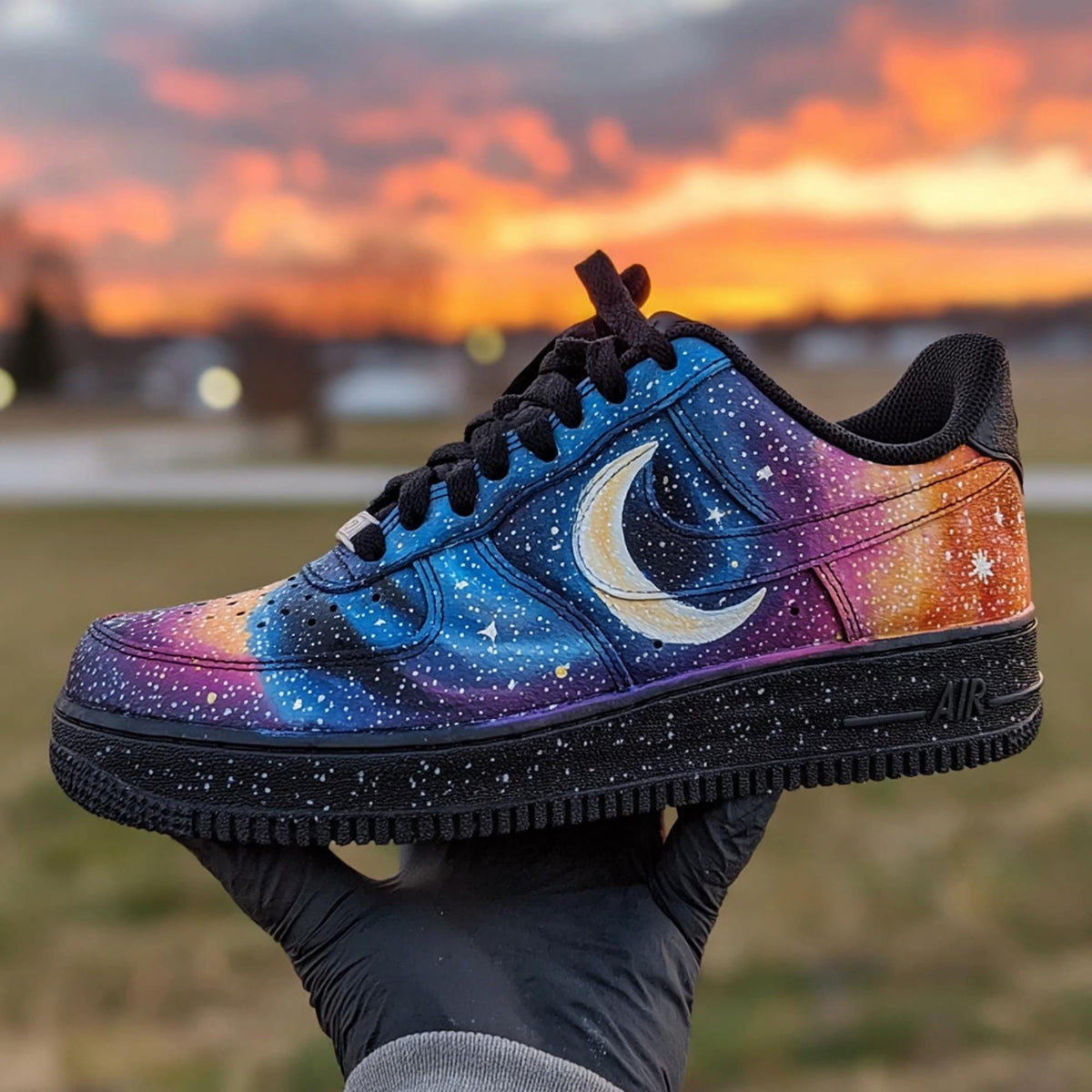 Custom Air Force 1 Galaxy Sneakers ,Hand Painted Celestial Shoes,Gift for him or her
