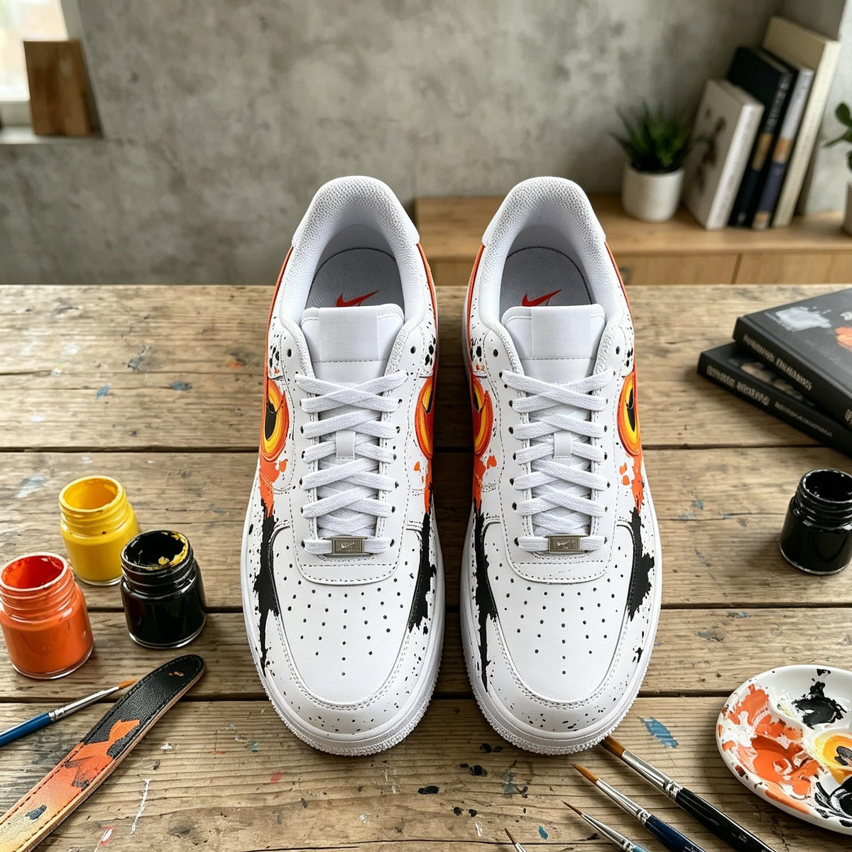 Custom Air Force 1, Hand Painted Black Hole Shoes, Space Sneakers,Galaxy AF1,Cosmic Air Force One,Gift for him or her