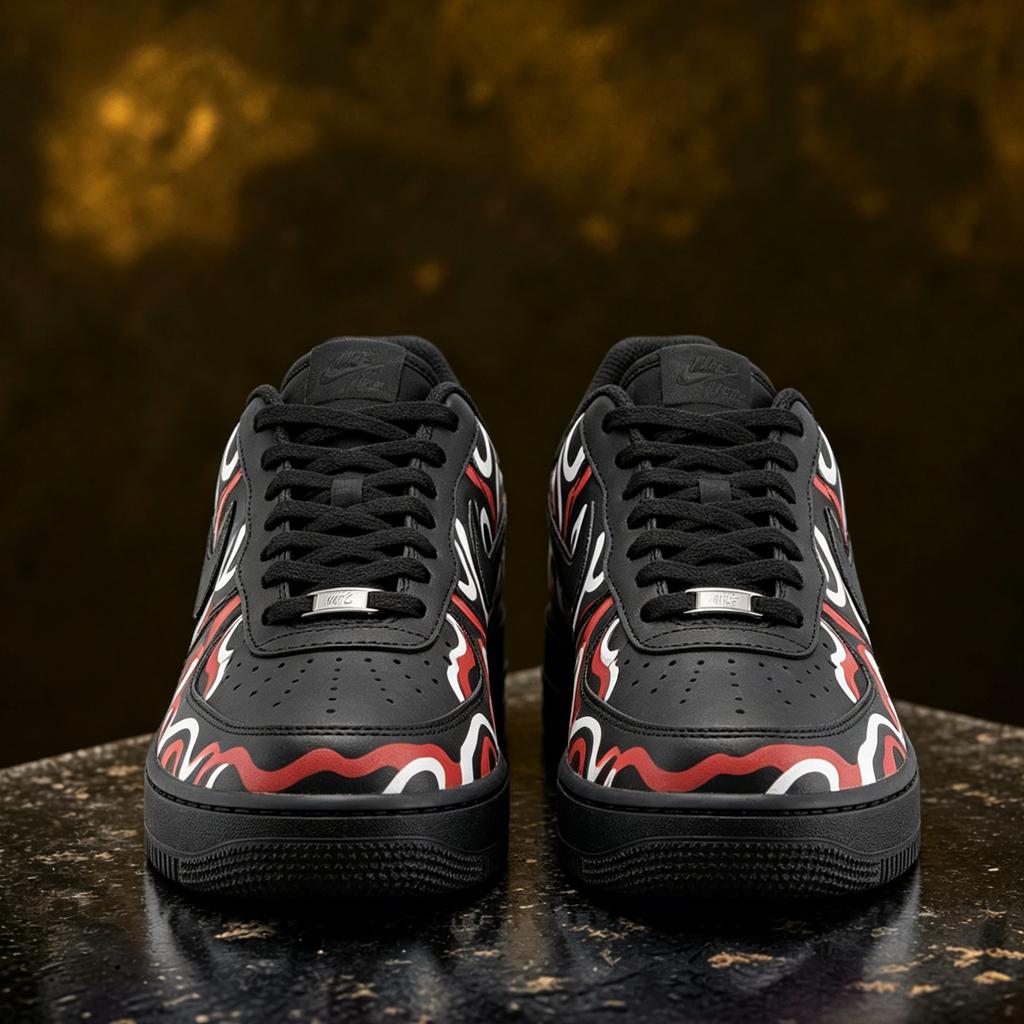 Custom Air Force 1, Hand Painted Cyber Drip Sneakers,Streetwear Shoes,Personalized Sneakers