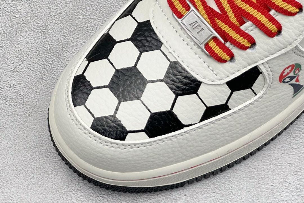 Custom Air Force 1 Sneakers:Handpainted German Flag Soccer Design, Hand-Painted Streetwear Shoes