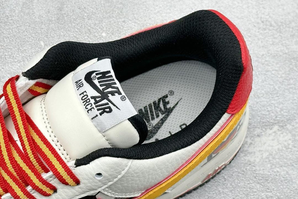 Custom Air Force 1 Sneakers:Handpainted German Flag Soccer Design, Hand-Painted Streetwear Shoes