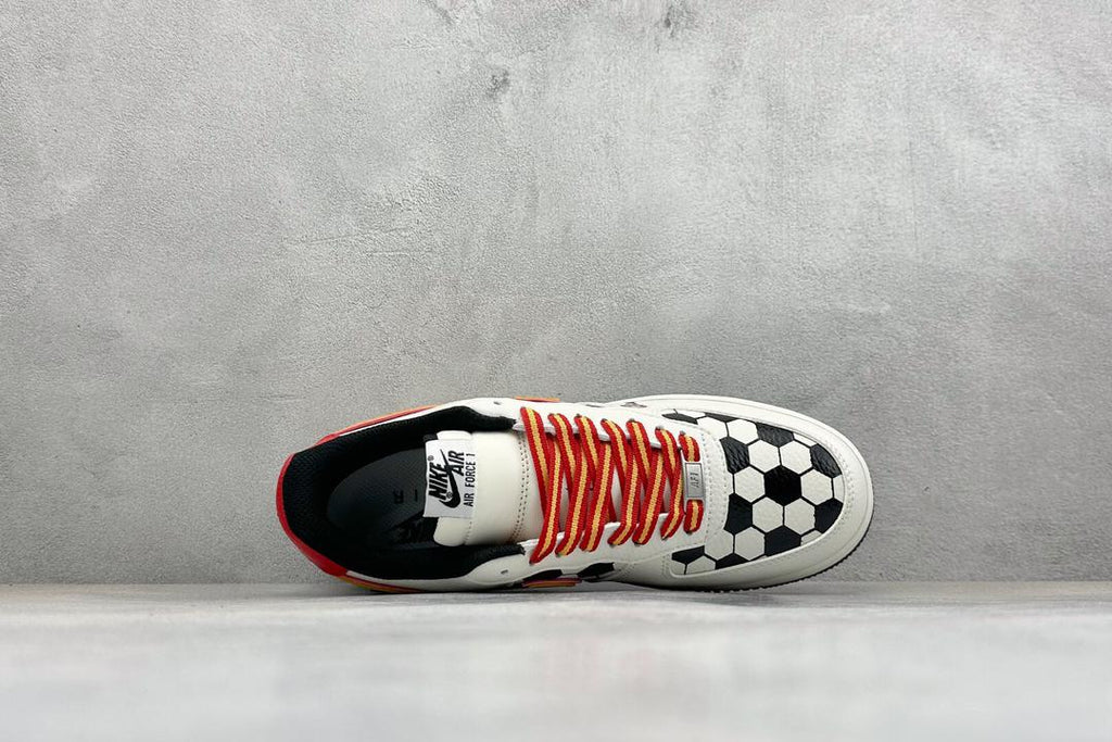 Custom Air Force 1 Sneakers:Handpainted German Flag Soccer Design, Hand-Painted Streetwear Shoes