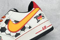 Custom Air Force 1 Sneakers:Handpainted German Flag Soccer Design, Hand-Painted Streetwear Shoes