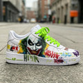 Dark Aesthetic Graffiti Sneakers, Chaos-Themed Streetwear Art, Neo-Noir Comic Book Inspired Hand-Drawn Shoes,Custom Graffiti AF1 Sneakers