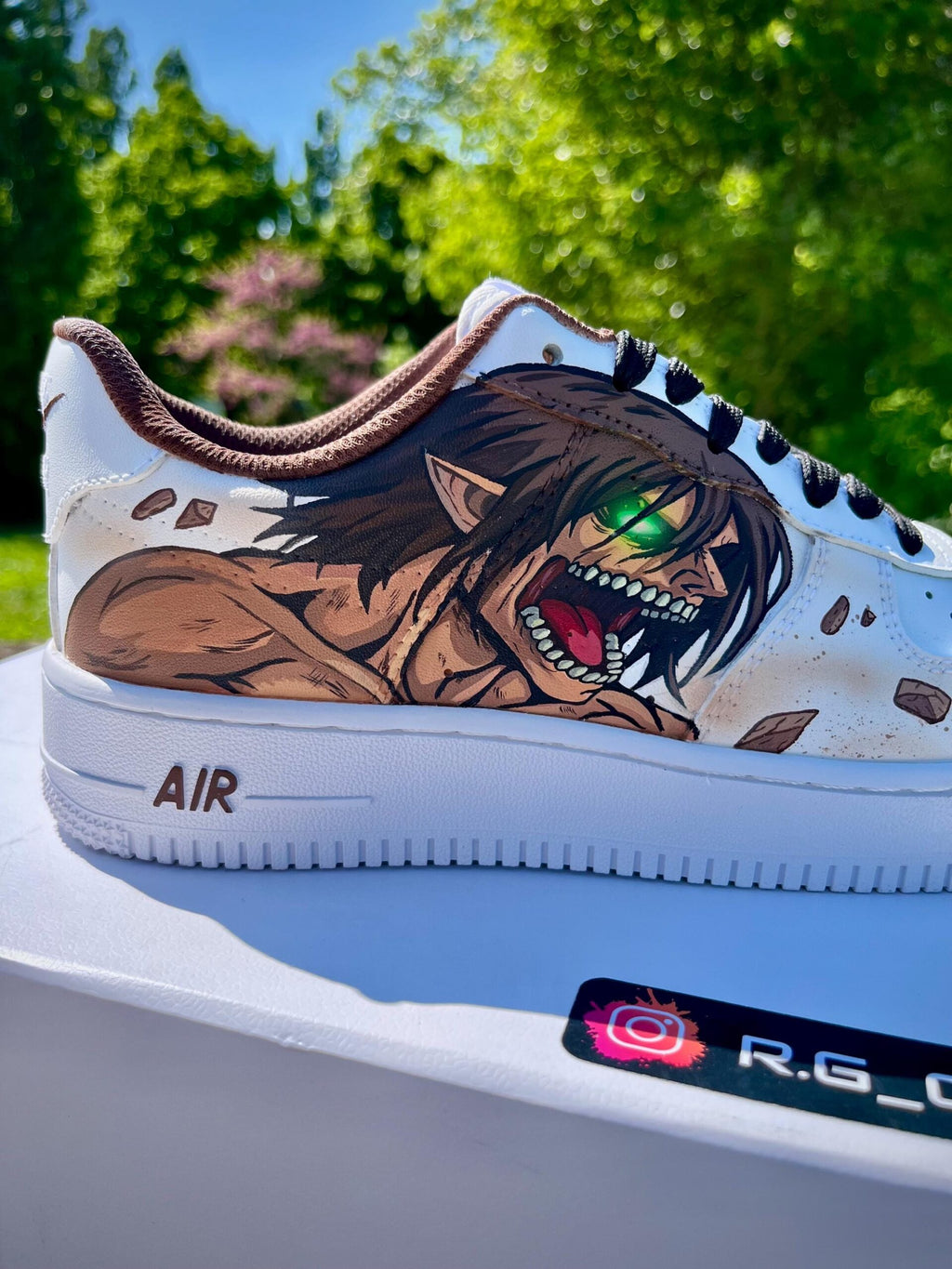 Custom Hand Painted Anime Inspired Sneakers | Giant Warrior Art Shoes | Manga Style Custom Sneakers | Unique Gift for Anime Fans