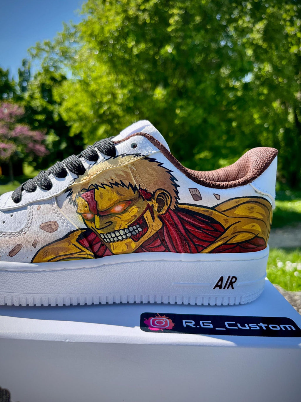 Custom Hand Painted Anime Inspired Sneakers | Giant Warrior Art Shoes | Manga Style Custom Sneakers | Unique Gift for Anime Fans