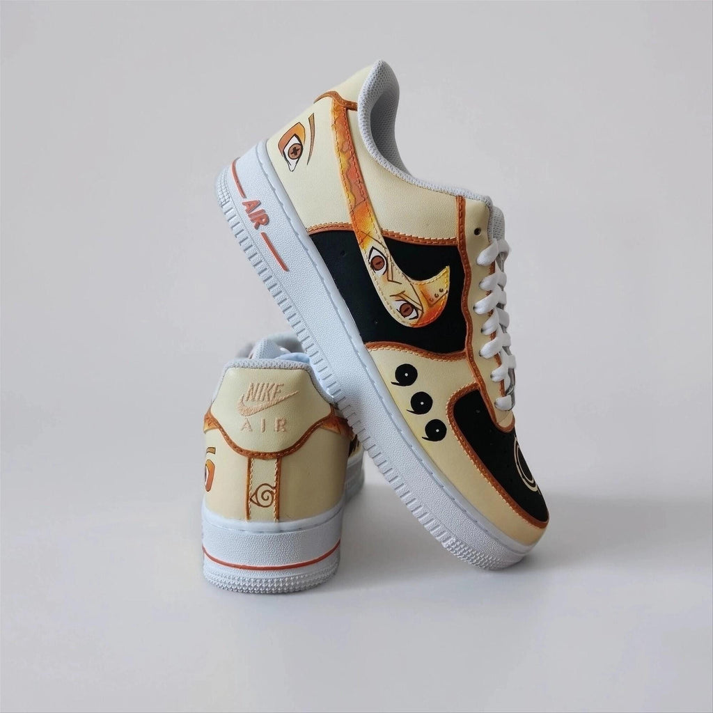 Custom White Hand Painted Sneakers AF1, Unique Birthday Gift for Anime Lovers