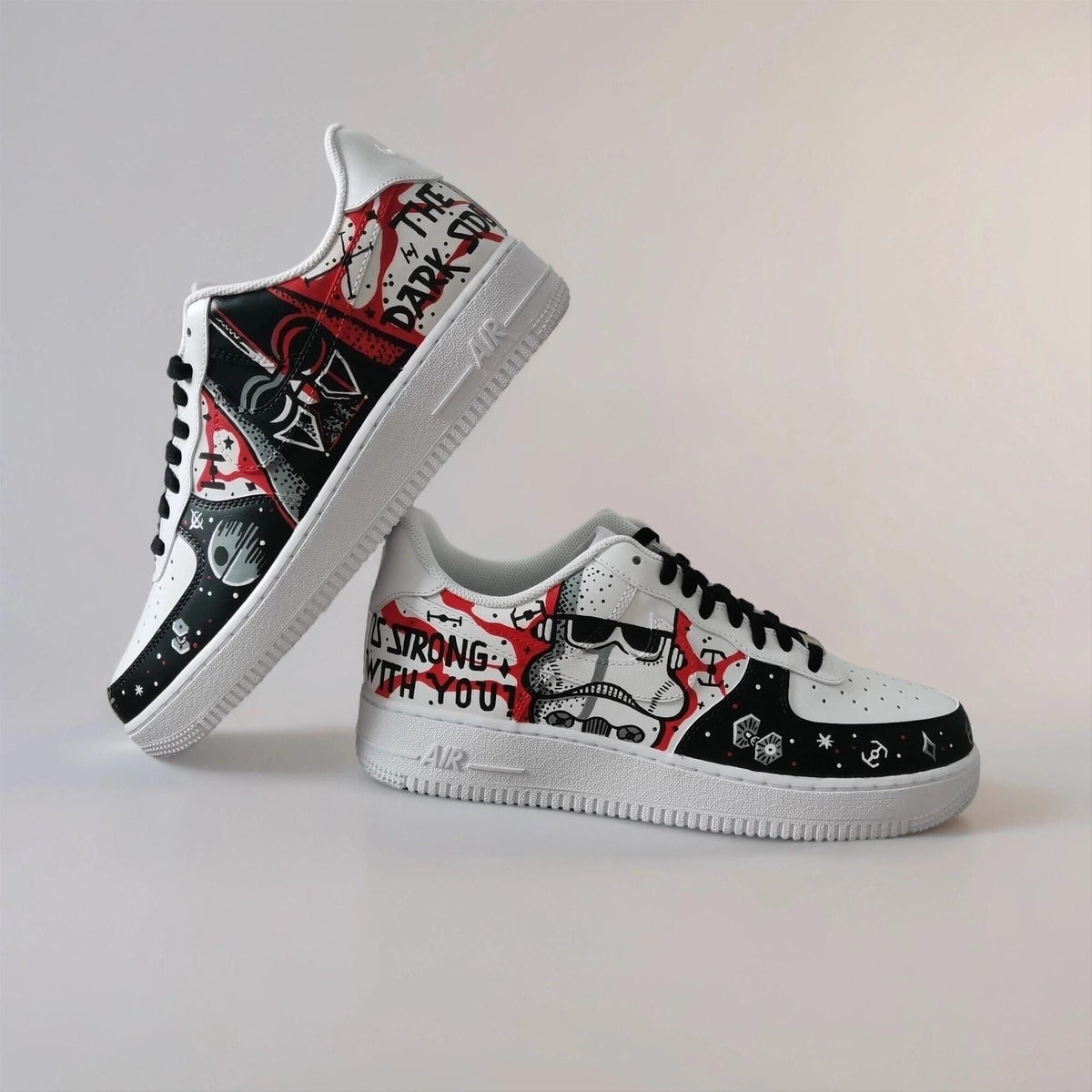 Custom Hand Painted Galaxy Sneakers, Unique Sci-Fi Gift for Him
